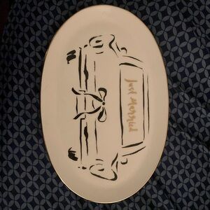 Kate Spade Lennox collab trinket bride dish tray ceramic gold cream